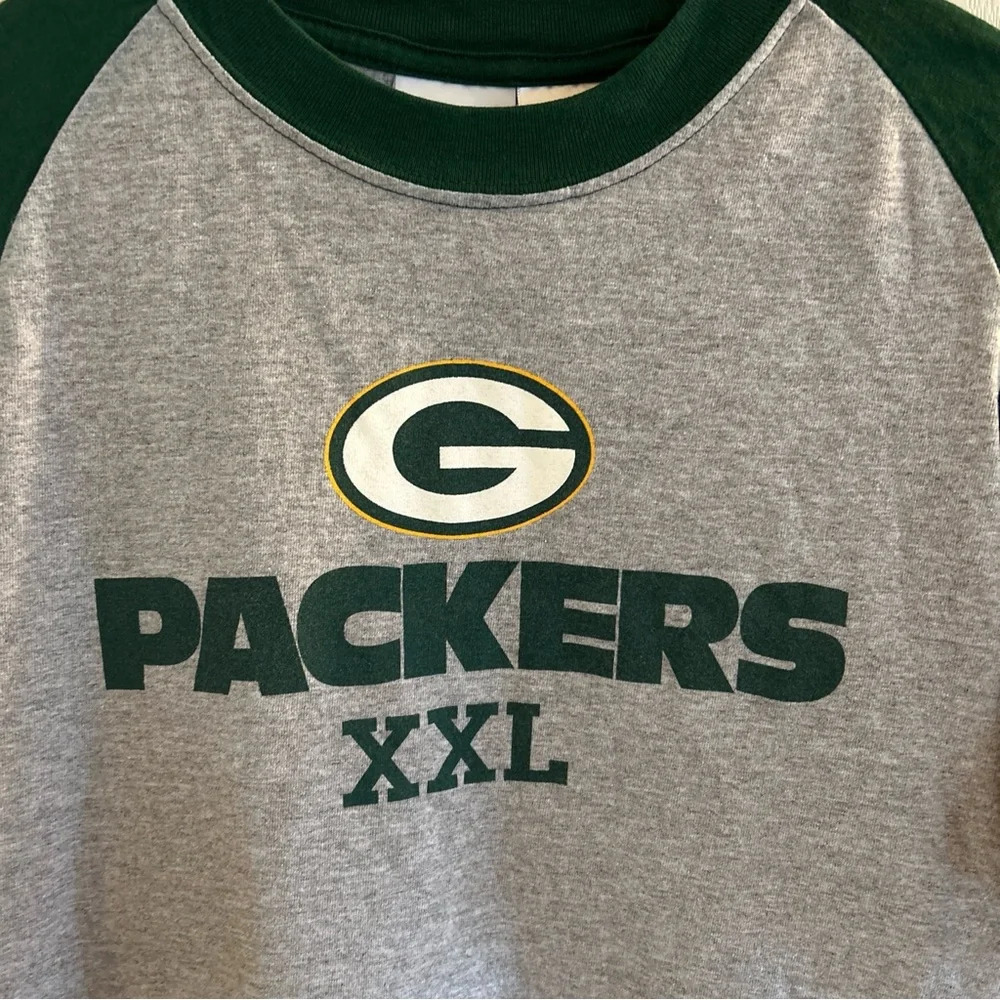 Green Bay Packers Gray/Green T-Shirt XL 14/16 NFL EUC - Picture 3 of 5